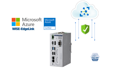 小尺寸DIN导轨控制器、Azure IoT Edge、WISE EdgeLink、Intel®Celeron®J1900、4G RAM、32G SSD、2个LAN、4个COM、4个DI/DO